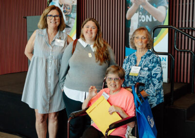 Photo of Tammy and her mom Vicki with other camp guest Sammy and her mom.
