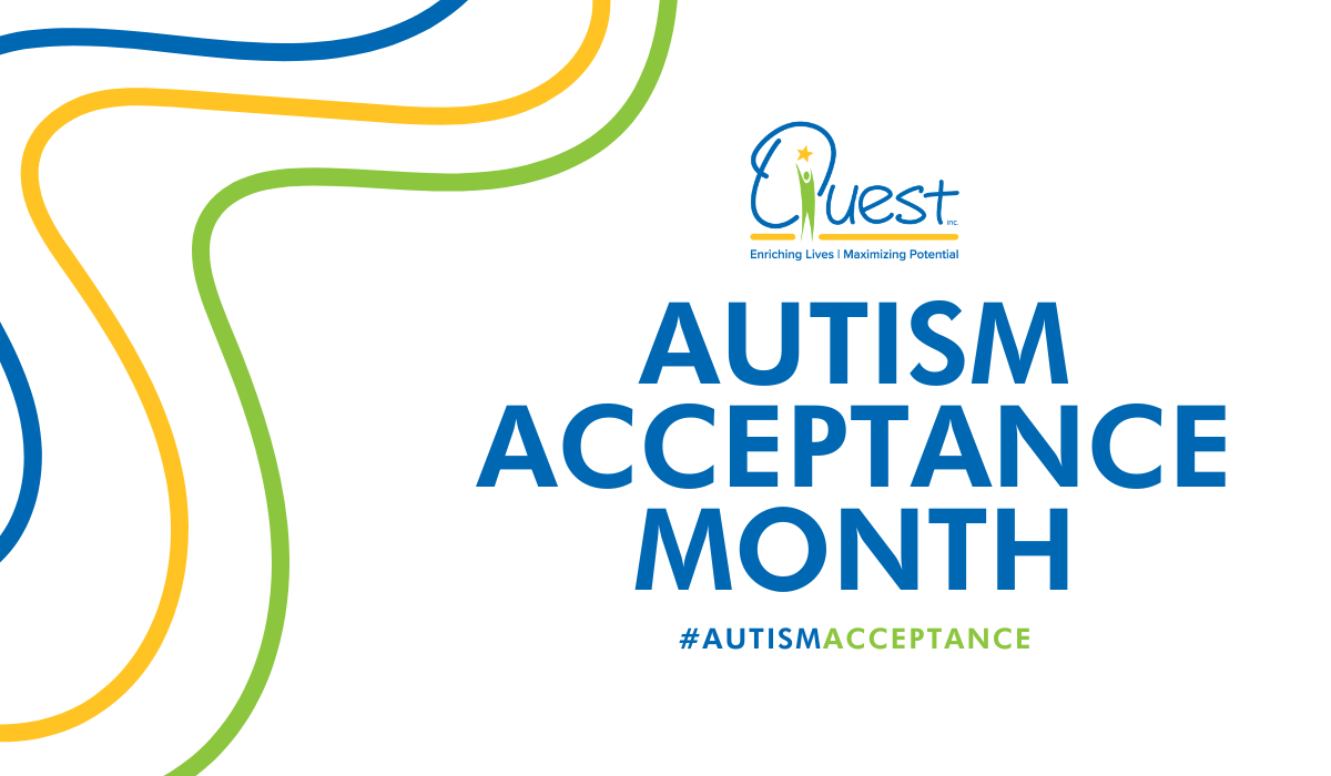 Graphic of Quest honoring Autism Acceptance Month