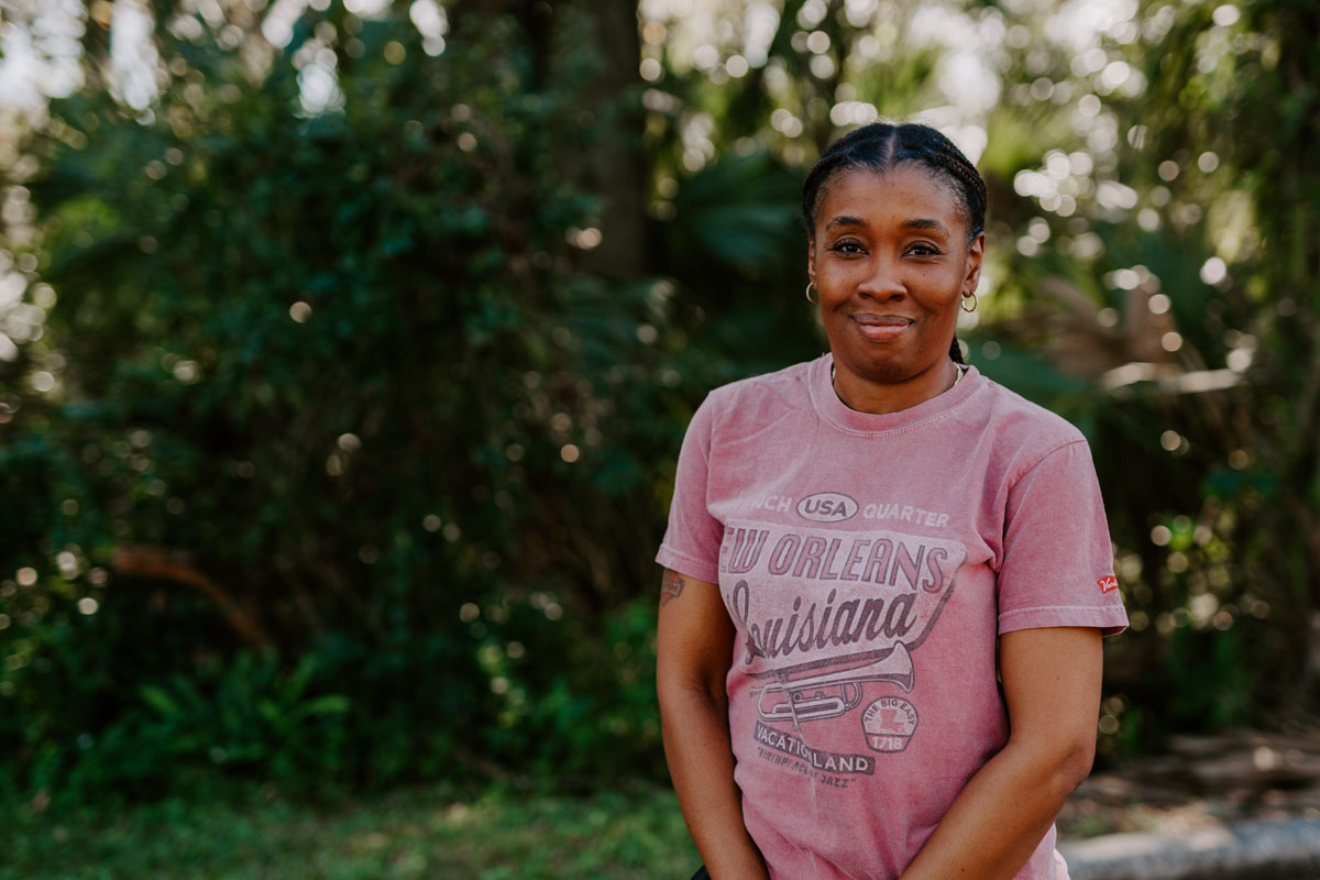 Portrait of Alicia taylor standing outside