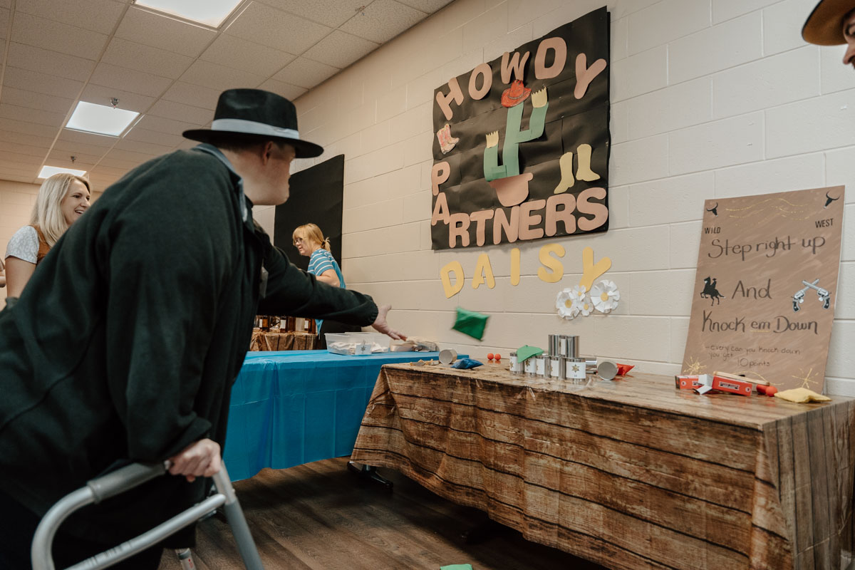 photo of western rodeo decor and games