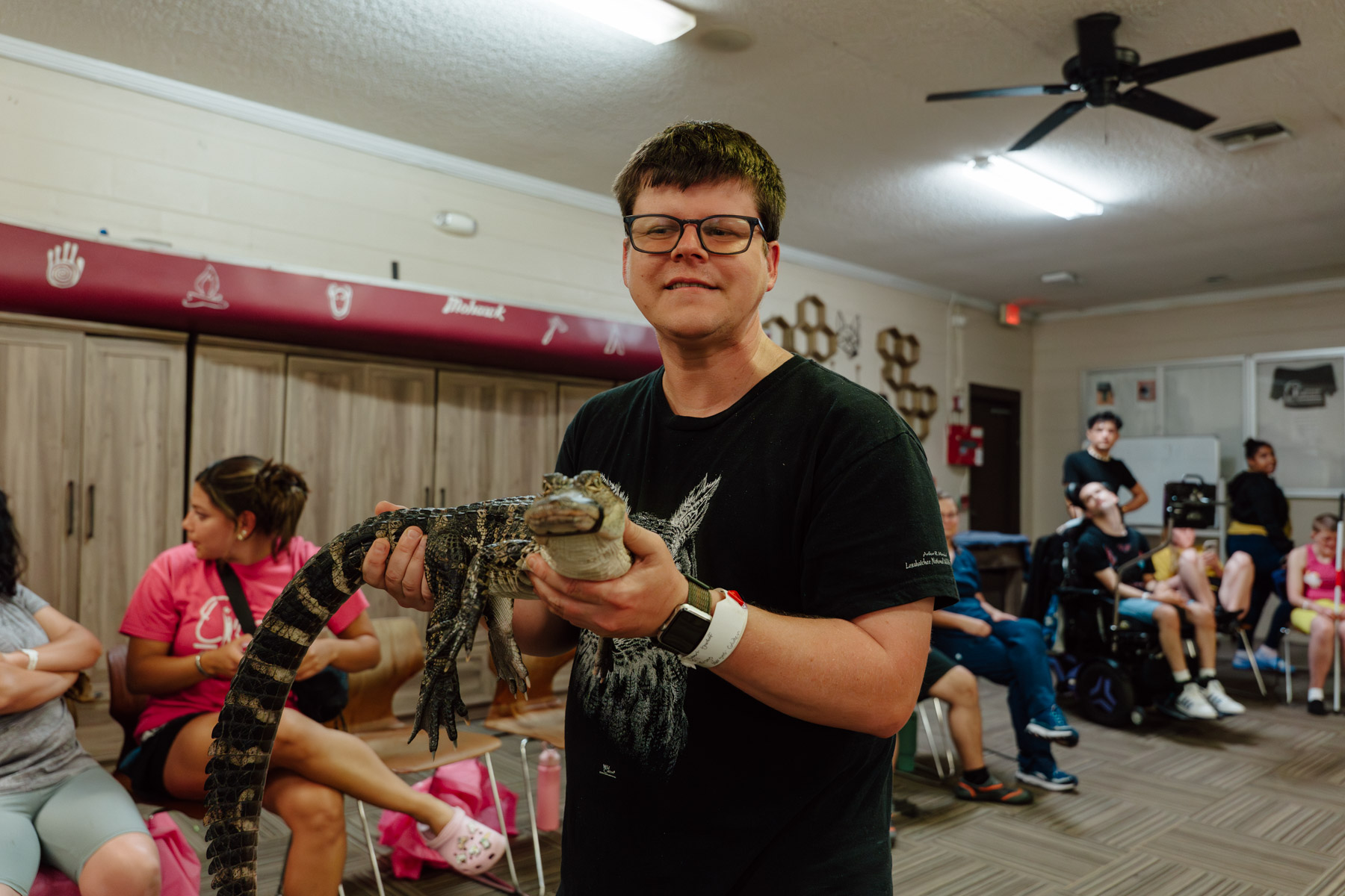 Two campers performing at the talent show at Camp Thunderbird 2025