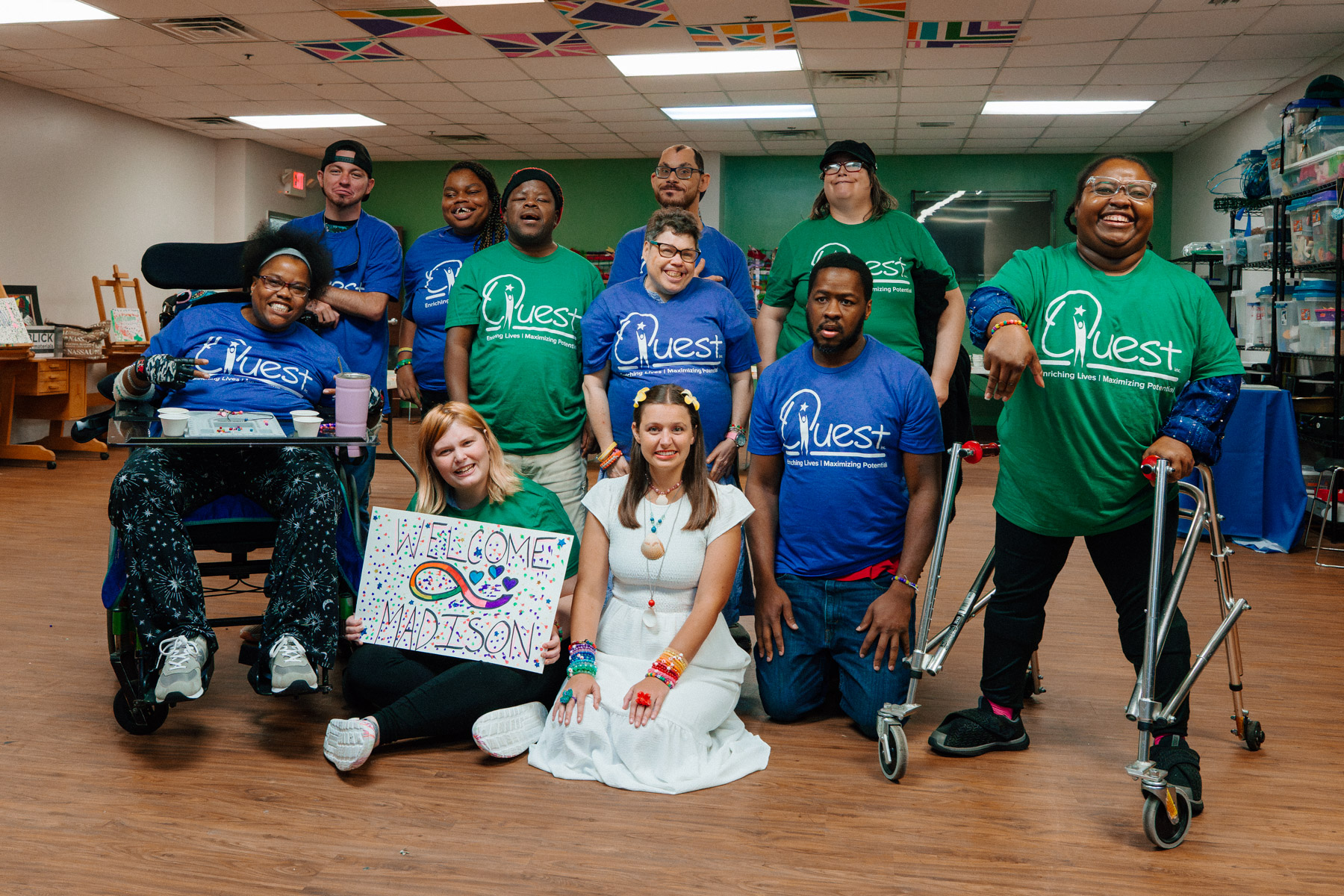 Two campers performing at the talent show at Camp Thunderbird 2025
