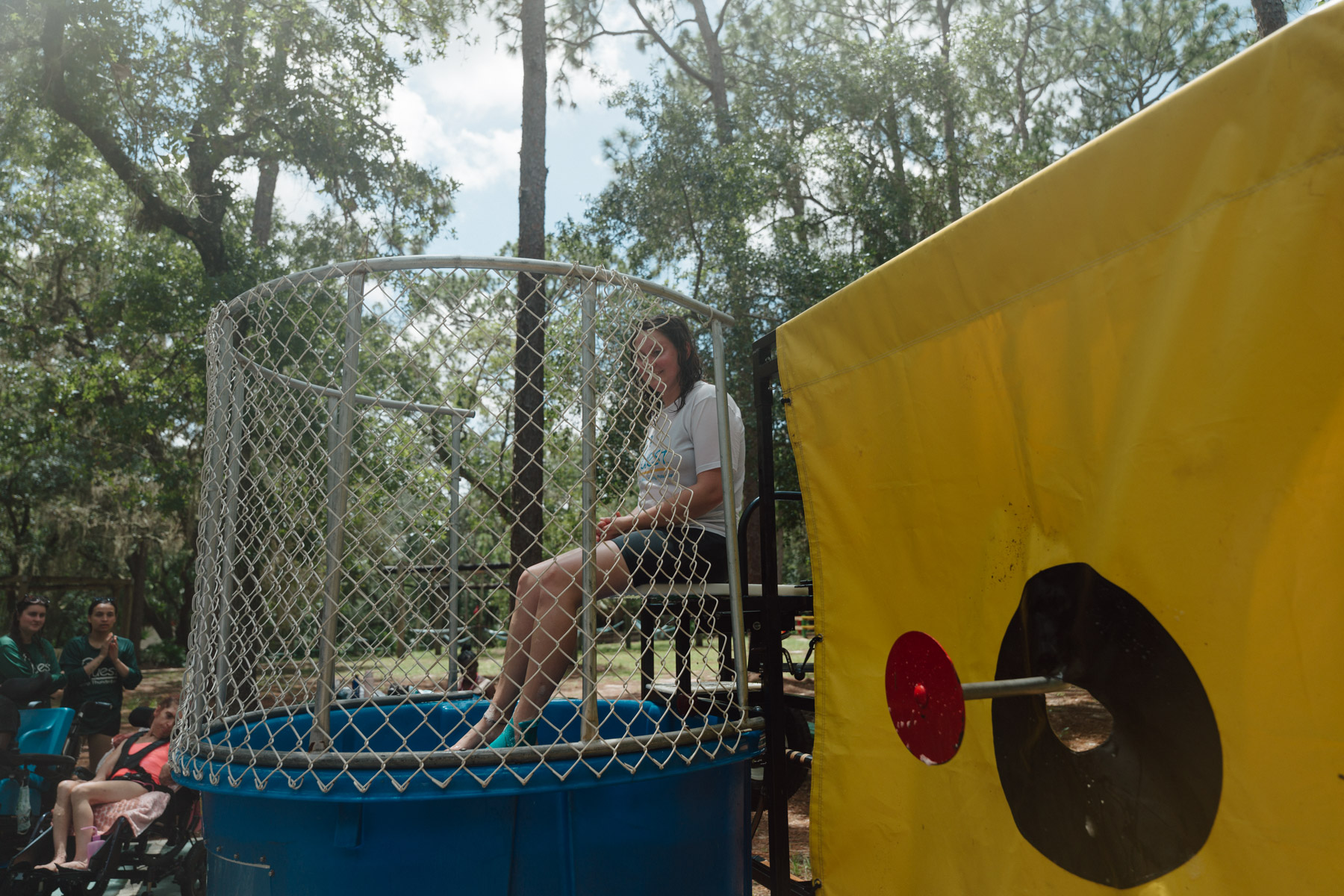 Two campers performing at the talent show at Camp Thunderbird 2025