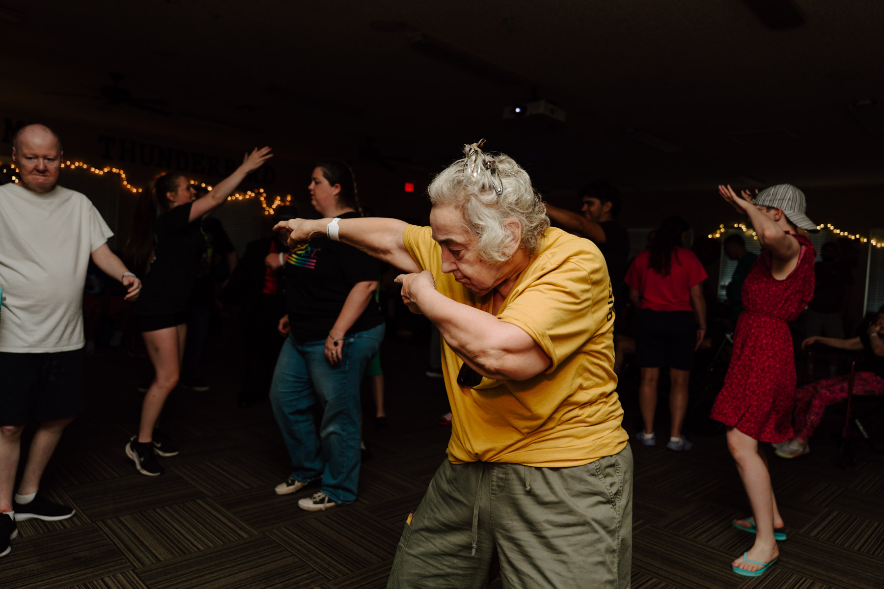 Two campers performing at the talent show at Camp Thunderbird 2025