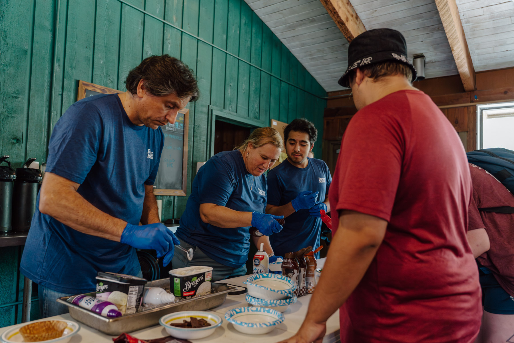 Two campers performing at the talent show at Camp Thunderbird 2025