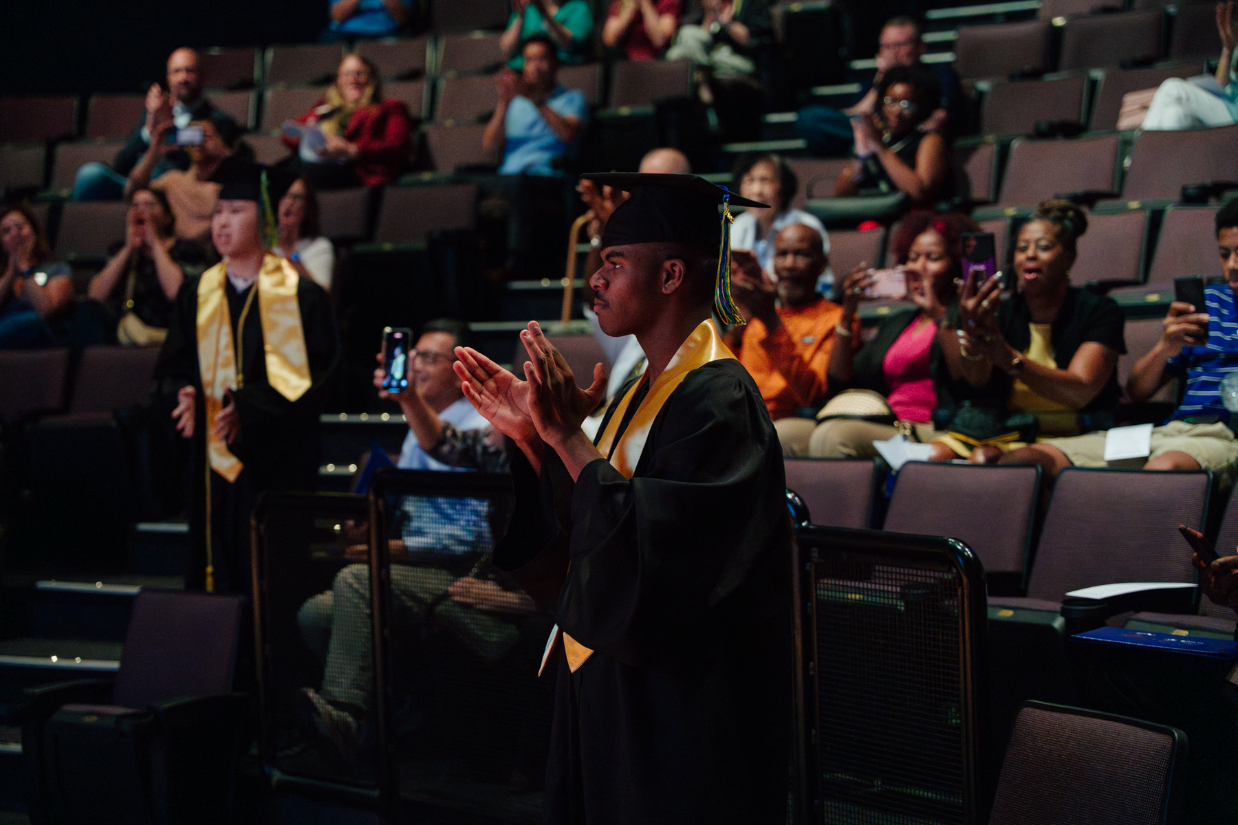 Two campers performing at the talent show at Camp Thunderbird 2025